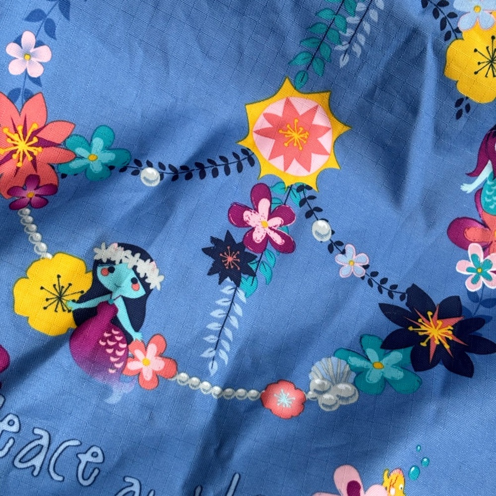 LeSportsac X Disney Small World peace, love and mermaids tote bag